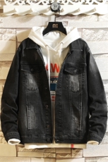 男士春秋季韩版潮流弹力外衣服青少年男夹克牛仔外套8198，男装夹克，电商A318
