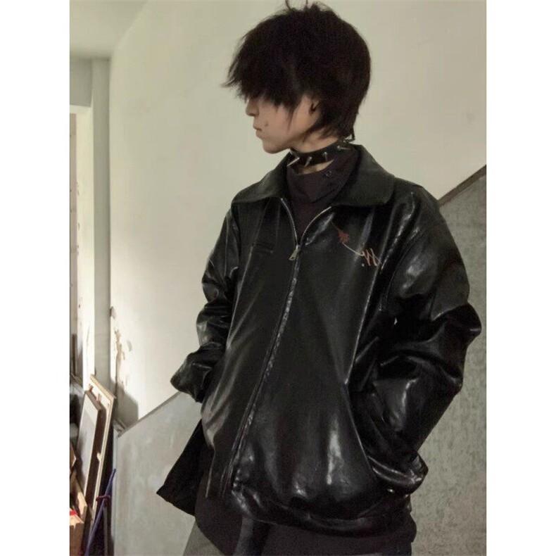 原版复古PU皮外套JK0139-特批95,男装夹克,星座313A(原308A-2)