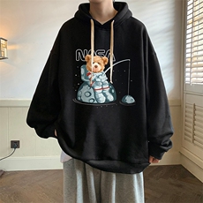 纯棉连帽卫衣男大码运动帽衫宽松薄WY2251-P35加绒款-P40，男装卫衣，电商A040