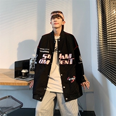 2025美式潮牌字母印花牛仔外套春复古宽松百搭潮流夹克JK979-P88，男装夹克，星座1103-3