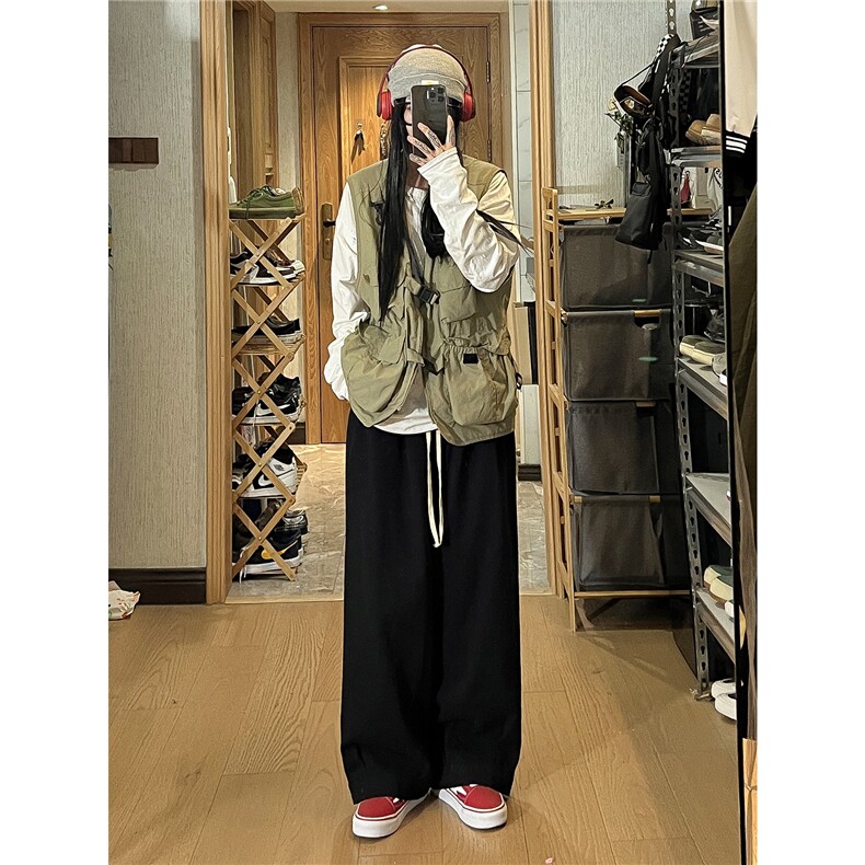 秋季新款阔腿灯笼水洗工装裤女模XZ604-KG35-P55控68,男装工装外套,星座604
