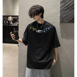 万针全刺绣解构设计260克重磅双纱纯棉高品质美式高街短袖T恤特33图片