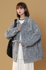 JK6017/P75秋装现货中性风洗水宽松牛仔外套夹克男女大码上衣控98，男装夹克，电商A141