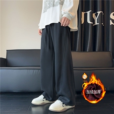 青少年弯刀裤运动加绒休闲卫裤CK47S-2XL特P38加绒特P45，男装休闲裤，电商B325