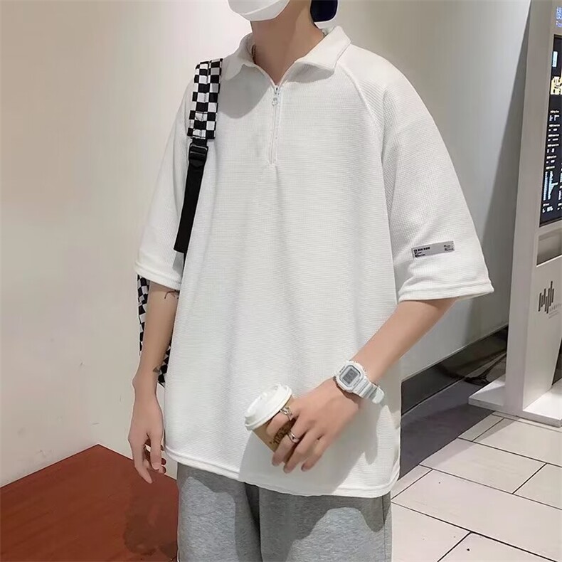 POLO衫男韩版潮流高街帅气百搭夏季2024新款ins宽松T恤WB265-P30，男装Polo衫，星座412-3