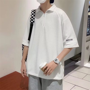 POLO衫男韩版潮流高街帅气百搭夏季2024新款ins宽松T恤WB265-P30,男装Polo衫,星座412-3