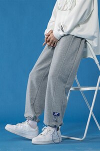！21春季新款百搭男士休闲卫裤学生宽松运动裤束脚裤K2025P45图片