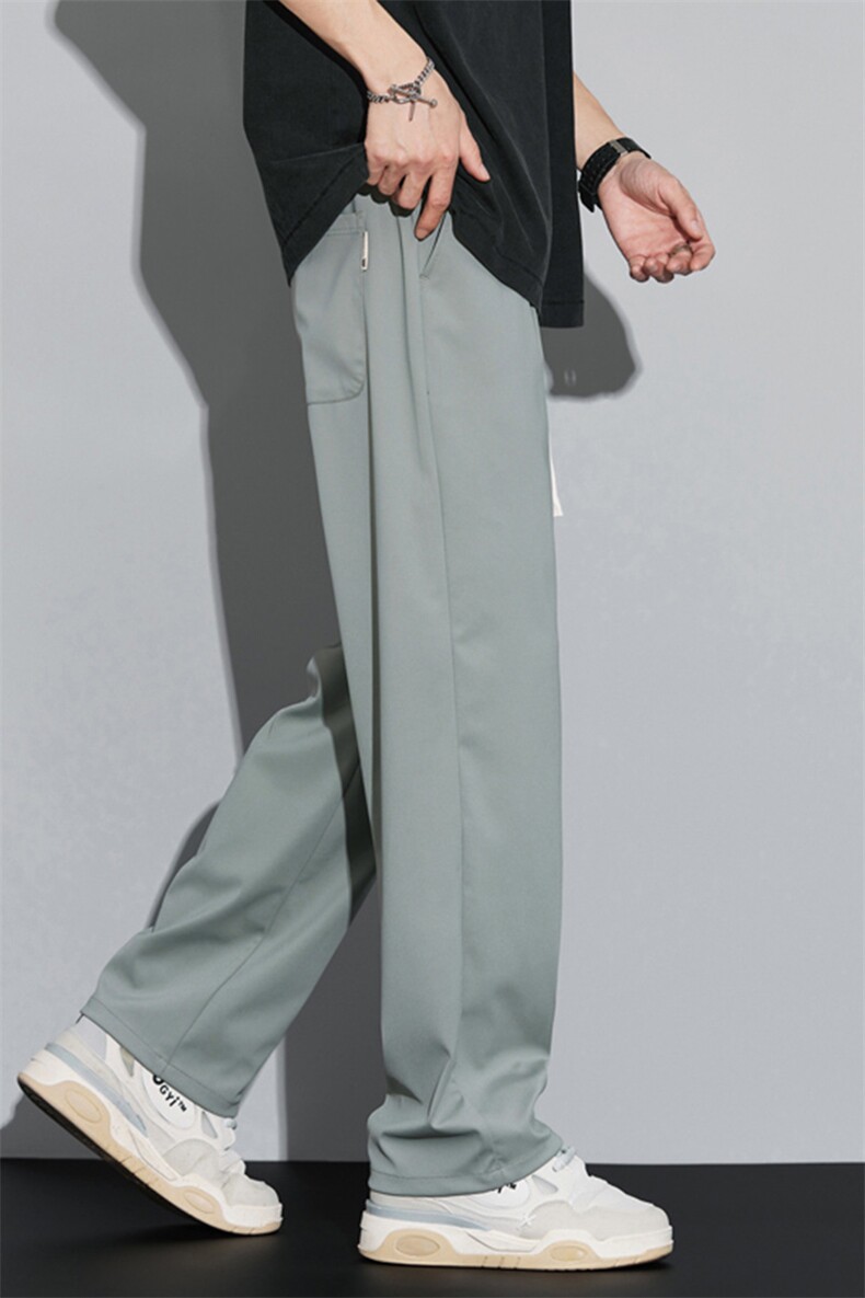 阔腿裤男2025新款夏季直筒宽松休闲设计感刺绣长裤子DY563-P55,男装休闲裤,电商A178-1