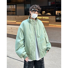 廓形宽松短款飞行员棉服夹棉冬季保暖夹克立领情侣外套MF326-P116，男装夹克，星座412-2