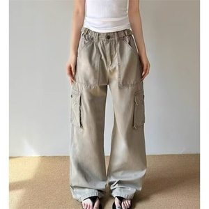美式多口袋工装裤潮牌痞帅炸街裤子cleanfit休闲裤男女K6105-P60图片