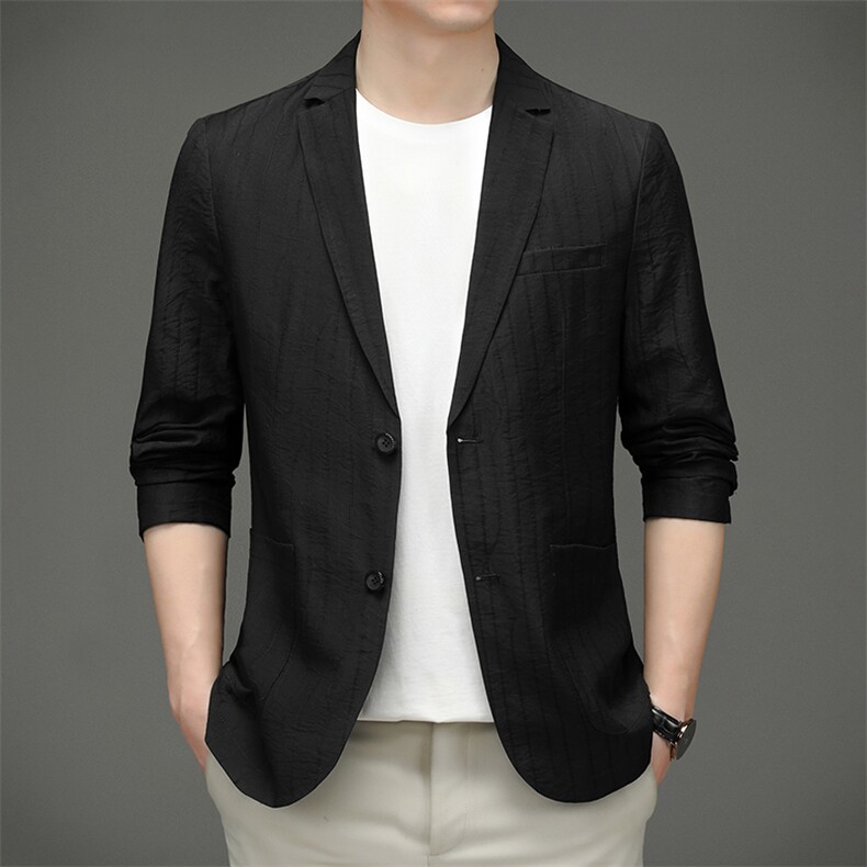 上衣2023年翻领口袋单排扣春季中老年长袖时尚西服SL9987,男装西服,钱塘6003（原4033）