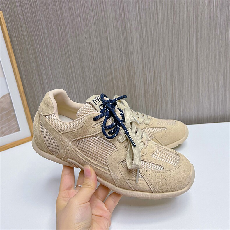 真皮阿甘鞋女2024春夏新款平底潮流运动鞋女透气老爹鞋女休闲女鞋,女鞋休闲鞋,电商A223