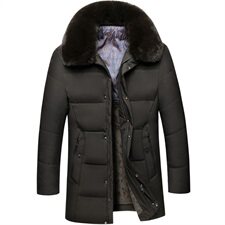 8805/P135中老年棉服男爸爸装中长款大毛领棉袄男士外套，男装棉衣，星座1216（原钱塘722）