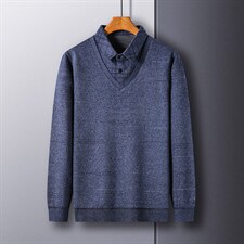 CE758钱塘2020-2中年男士春秋薄款商务休闲简约长袖针织衫P52，男装针织衫/毛衣，钱塘207-2
