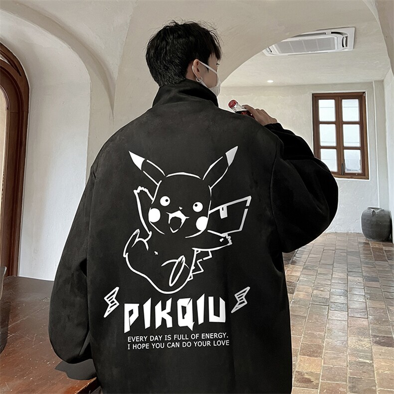 麂皮绒夹克男大码立领褂子外套JK85078-P68加绒款-P78,男装夹克,电商A040