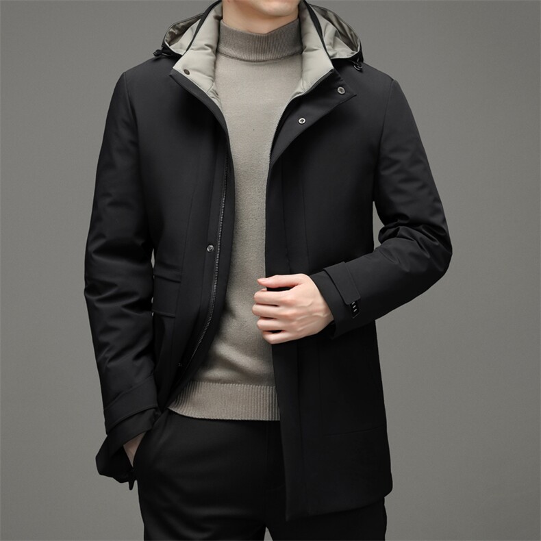 2023冬季新款连帽厚款羽绒服男士鸭绒中长款外套SNNYR99659-P330,男装羽绒服,电商B212（原钱塘6029）