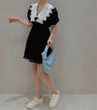 【现货】复古波点连衣裙，女装连衣裙，ONE(2F)