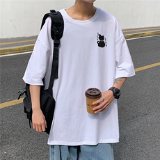 1港风印花情侣日系风潮大码M-5XL短袖T恤男DT7789P28控45，男装T恤，星座226-2