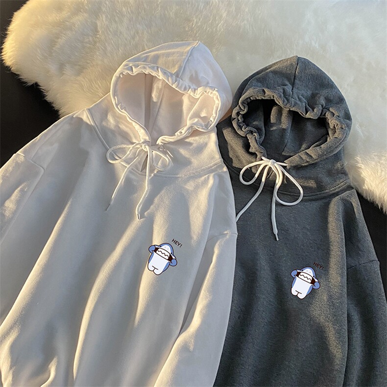 WY2167-P35 加绒款-P40 纯棉连帽卫衣男大码运动帽衫宽松薄外套男图片