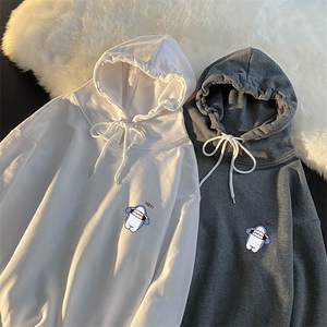 WY2167-P35 加绒款-P40 纯棉连帽卫衣男大码运动帽衫宽松薄外套男图片