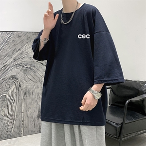 春夏季七分袖t恤男大码五分袖男短袖中袖 Q11294-P30图片