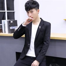 男士外套新款2021韩版休闲小西装男修身潮流帅气男装西服，男装西服，星座509
