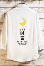 QC58047-P45亚七分袖衬衫男大码五分袖衬衣男短袖砖墙挂拍，男装衬衫，电商A040A