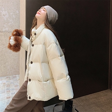 冬款现货（90绒）白鸭绒简约面包服羽绒外套2C239-H33-P305-K448，女装羽绒服，2C239