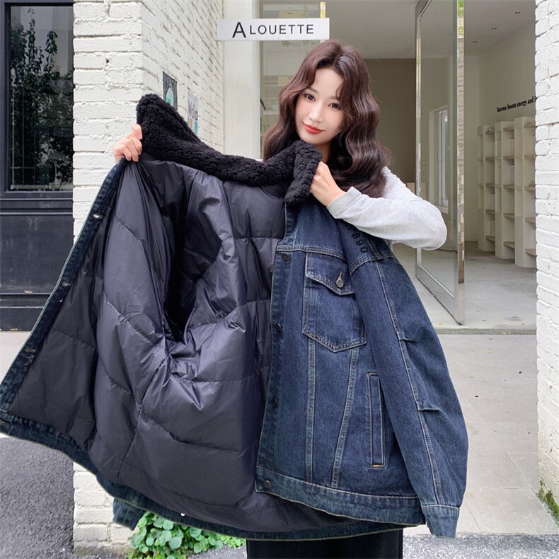 新品白鸭绒牛仔羽绒服2c113-1811-p265-k368,女装羽绒服,2C113