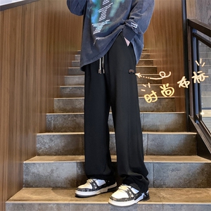休闲百搭宽松阔腿裤春秋潮流高级感拖地裤K935-特批32