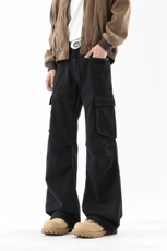 高品质B221美式ins高街暗黑宽松工装牛仔裤LK24341-P70控98，男装牛仔裤，电商B221