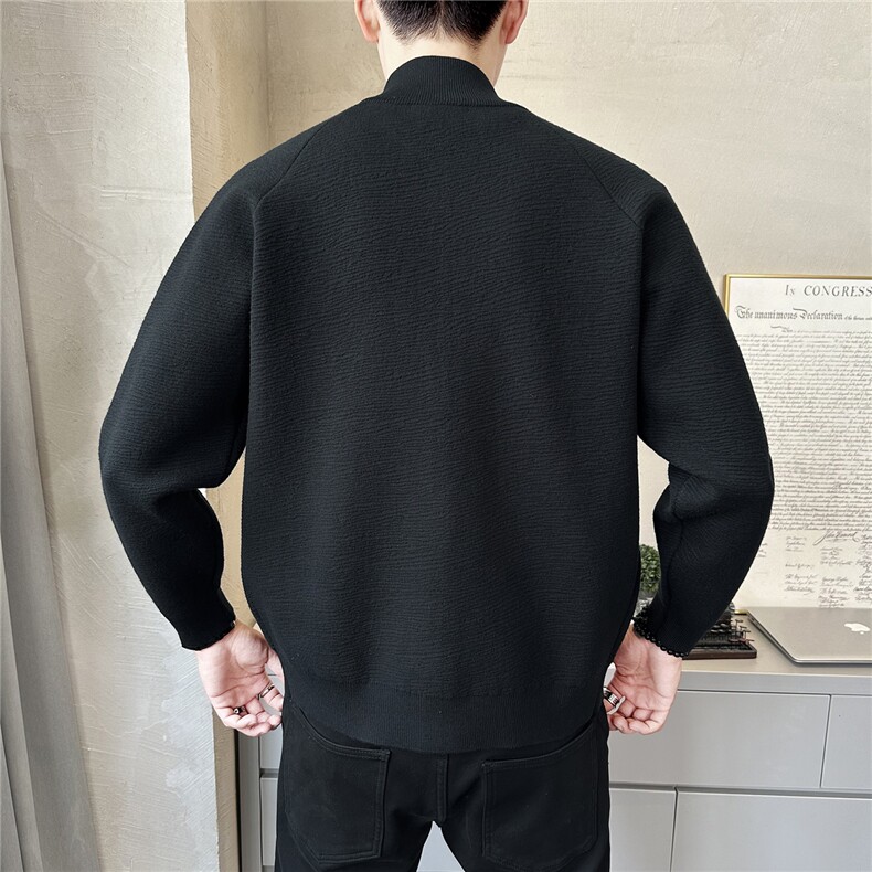 高品质羊毛针织开衫外套秋冬老钱风毛衣休闲百搭上衣K68529-P150,男装针织衫/毛衣,电商A237