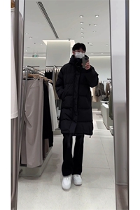冬季新款棉服 基础款百搭连帽中长款过膝外套男 D2550-TP95不图片