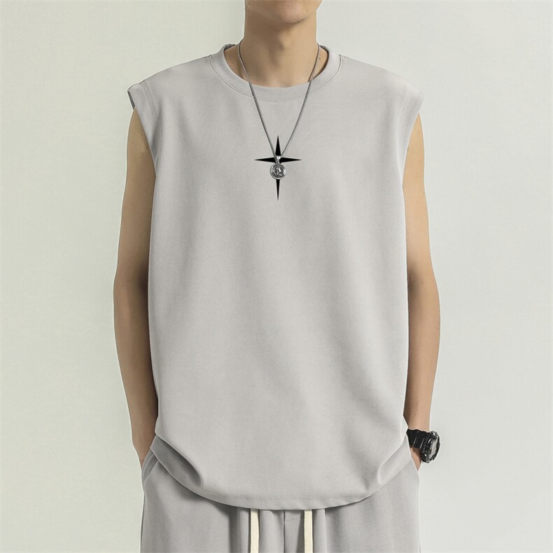 无袖背心男夏季冰丝健身运动坎肩衣服短袖t恤TT386-特批-34,男装背心/马甲,星座718
