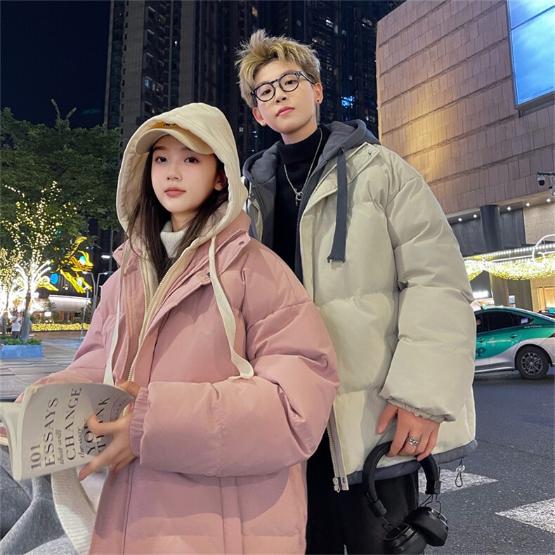 冬季情侣装加厚棉衣外套男假两件加厚外套男装上衣BM07-P75,男装棉衣,星座210-1