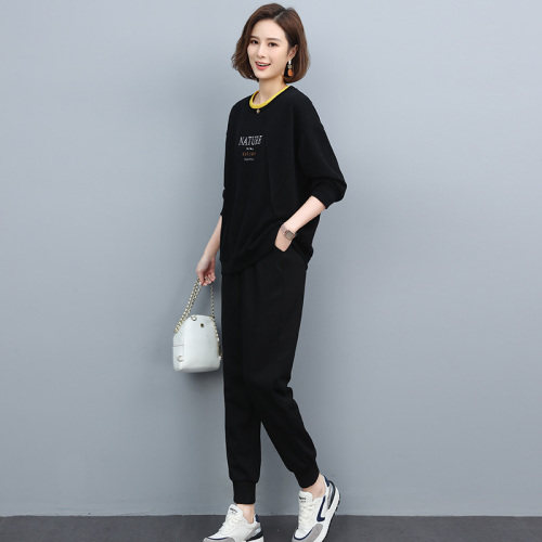2022春季时尚简约大方气质优雅收腰显瘦休闲修身百搭两件套,女装套装/套裙,丽影随形