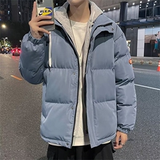 新款棉衣男士春秋冬季宽松休闲百搭连帽假两件棉服保暖M027，男装棉衣，星座1116A-1（原606A）