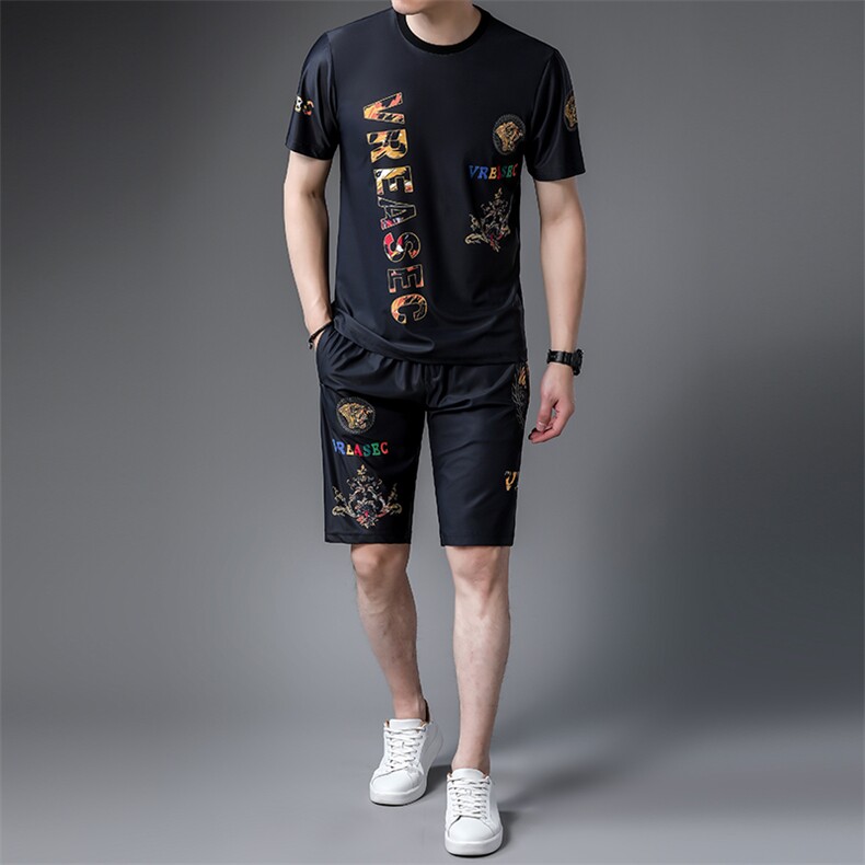 JG22-13男士2023年春夏季新款运动套装短袖短裤T恤卫裤二件套P125,男装休闲套装,电商B360