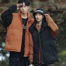 外贸羽绒棉马甲情侣秋冬新款韩版短款休闲宽松背心外套面包服，男装背心/马甲，星座1013
