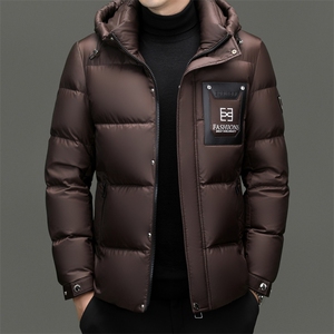 冬季男士鸭绒加厚羽绒服时尚加绒男品质潮服连帽外套JZ98820-P298图片