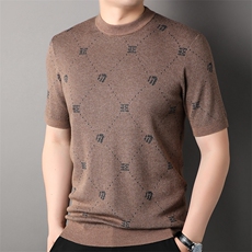 F81526钱塘2020-1百搭合身中年男士休闲时尚简约针织衫T恤P87，男装T恤，钱塘207-1