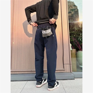 【档口大货】D901-P40新款机能小三角白标宽松工装长裤男女同款图片