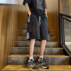 休闲短裤男韩版潮拼色大口袋个性2024夏季新款ins五分裤K4039-P29,自带气场的女穿搭图片