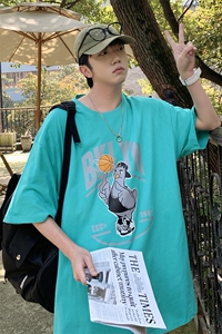 高点击！夏季大码青少年中性宽松t恤短袖半袖体恤A422-1-DT13-P28图片