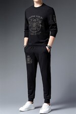 BJ9809秋季2023年新款男士长袖长裤修身休闲时尚卫衣套装P160，男装休闲套装，电商B360