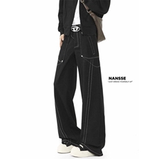 W9676-P68网图现货新款美式复古明线设计直筒牛仔裤，男装牛仔裤，星座1608-2