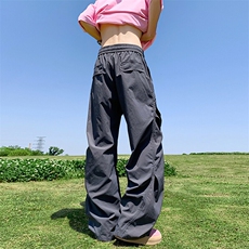 美式速干透气打褶伞兵冲锋裤工装直筒薄款休闲裤25XK67152特批35，男装休闲裤，电商A042