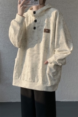 WY10199-特P45春装新款2026长袖连帽男装老钱风卫衣上衣外套，女装短外套，电商A059