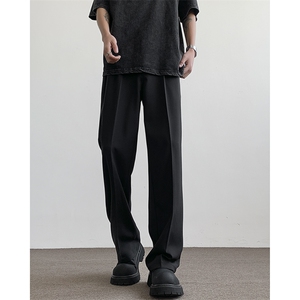 现货 S-3XL 中性纯色简单款垂感直筒西裤 310A-2 BK315  P45 控68图片