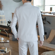 中山装西服套装男唐装西装两件套刺绣风外套A334-TZ109-P150，男装民族服装，电商B339(原A334）